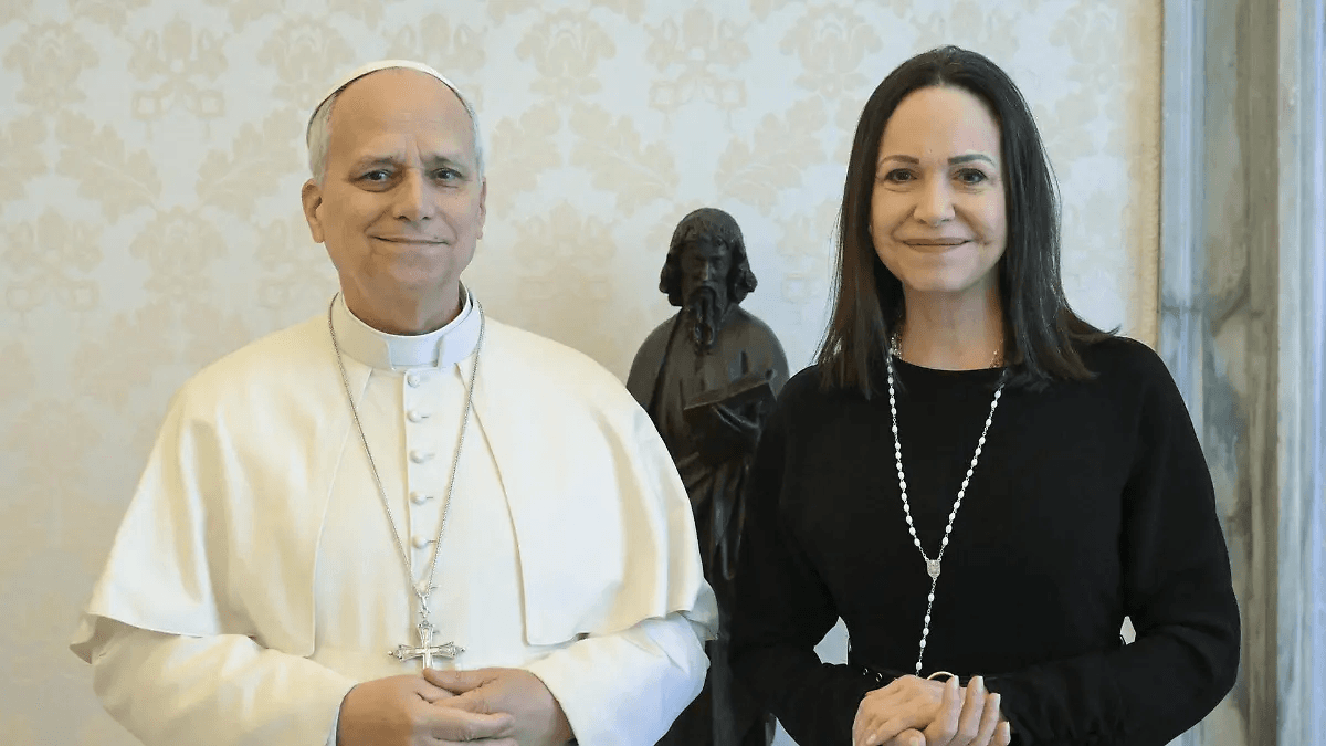 María Corina Machado visitó al Papa y le pidió interceder por los presos y la transición en Venezuela