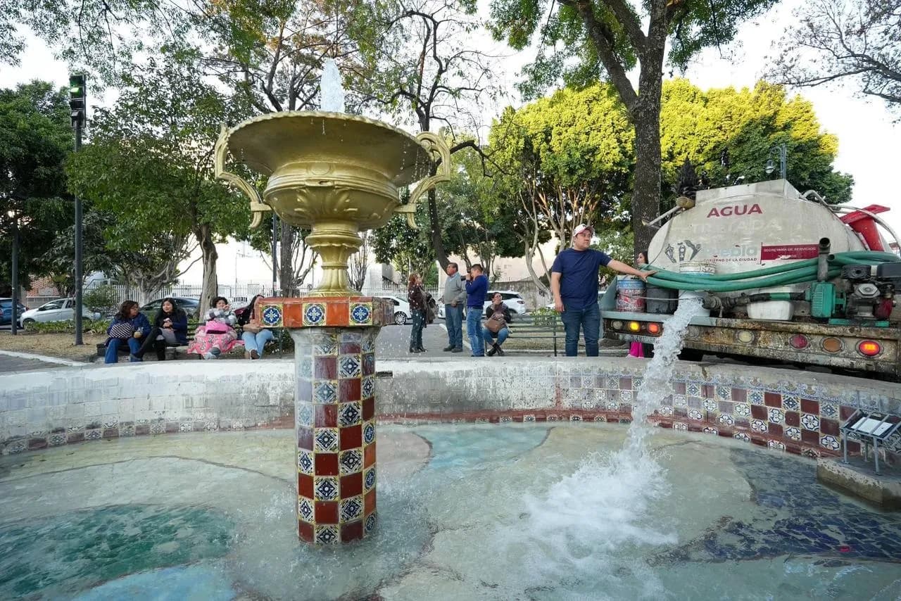 Avanza estrategia “Fuentes que Brillan” con rehabilitación en Parque de San José