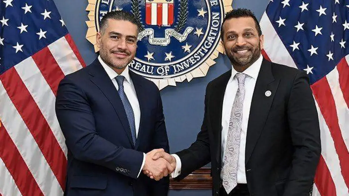 Omar García Harfuch se reúne con el jefe del FBI en Washington