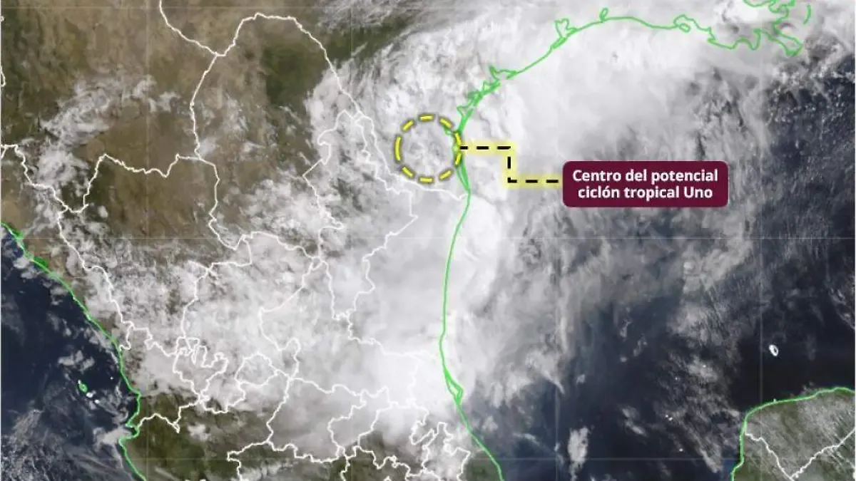 Alerta Conagua sobre formación de disturbio con potencial ciclónico cerca de Tamaulipas; está a 105 kilómetros