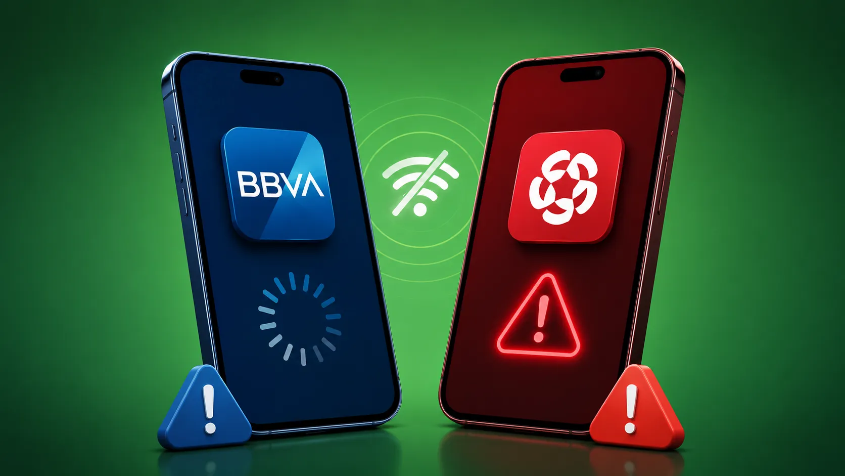 Usuarios reportan fallas en las aplicaciones de BBVA y Banamex
