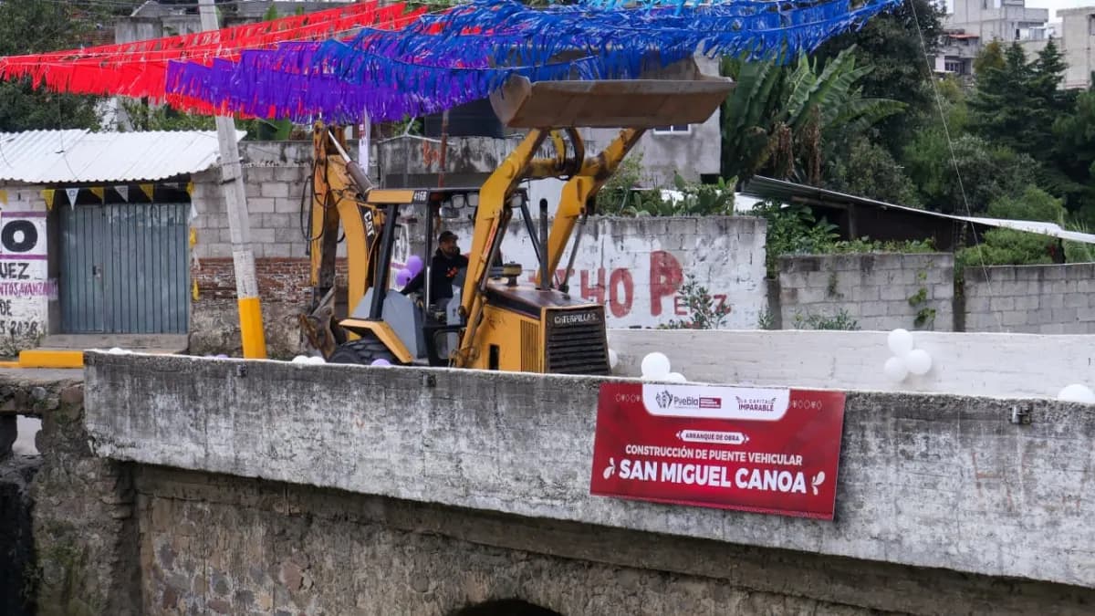 Ayuntamiento de Puebla inicia construcción de puente vehicular en San Miguel Canoa