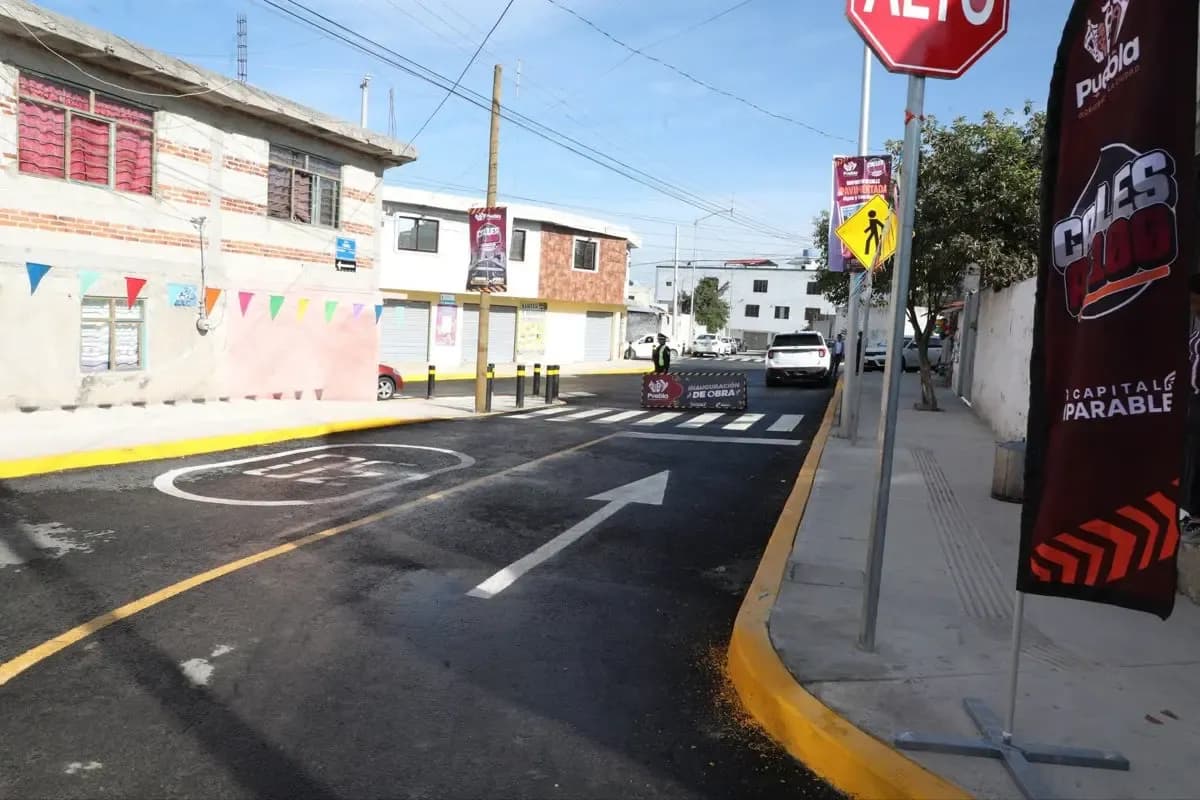 Ayuntamiento de Puebla incorpora accesibilidad y nueva infraestructura en la 5 Oriente de El Salvador