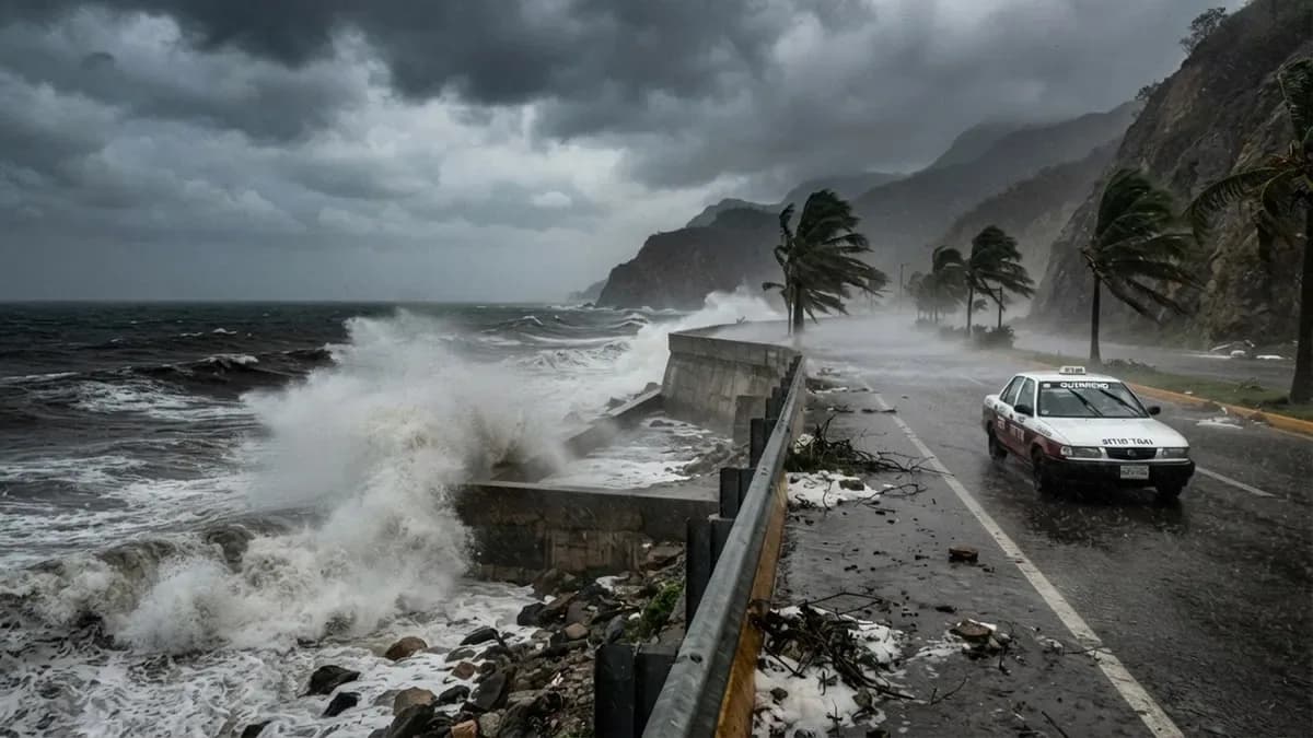 Huracán Simon mantiene lluvias muy fuertes en el occidente de México