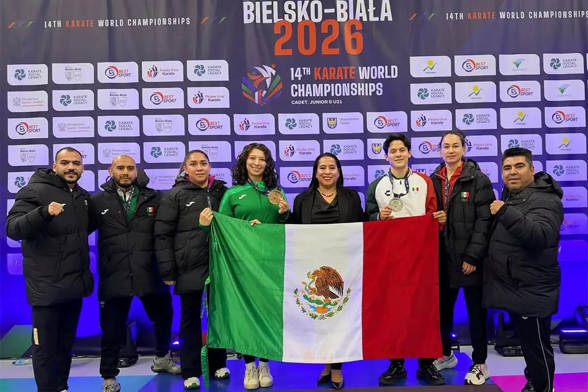 Daniel Cruz y Valeria Juárez suben al podio en el Mundial de Karate