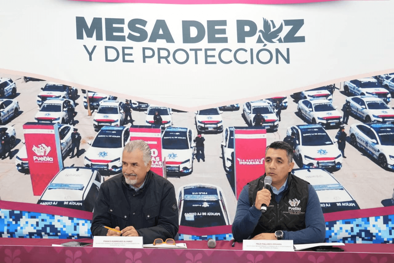 Modelo Integral de Seguridad reduce delitos en Puebla capital durante 2025