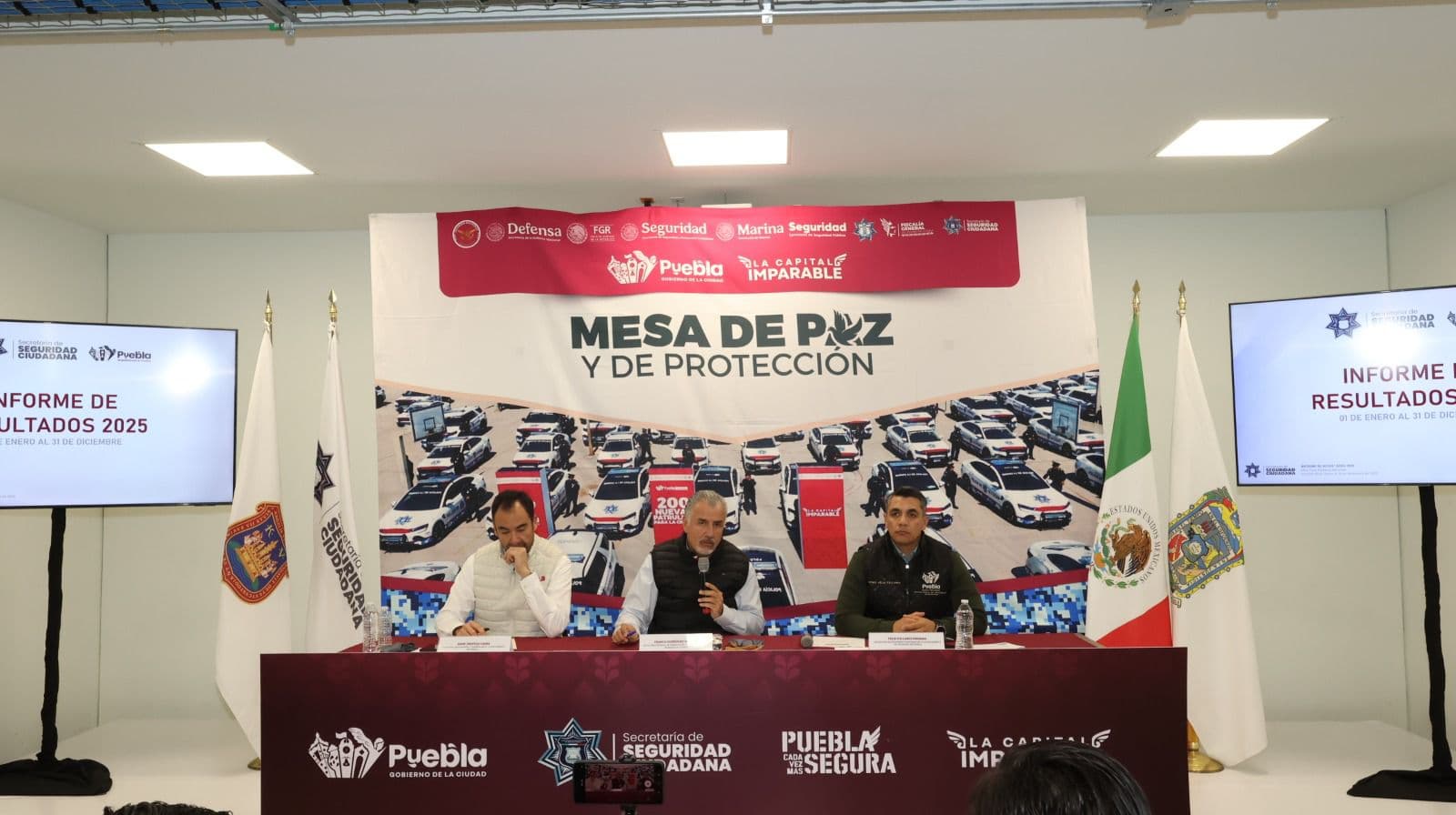 Puebla Capital registra reducción del 13 % en delitos durante 2025